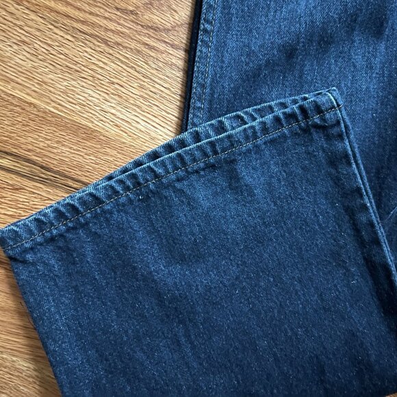 Vintage Levis 514 Super-low dark wash 100% cotton Flared leg women's 7jr. USA! - Picture 5 of 9